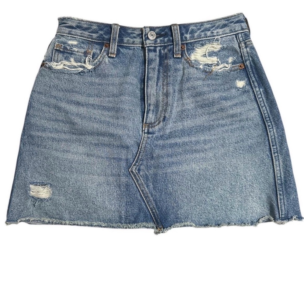Abercrombie & Fitch Blue A-Line Jean Skirt